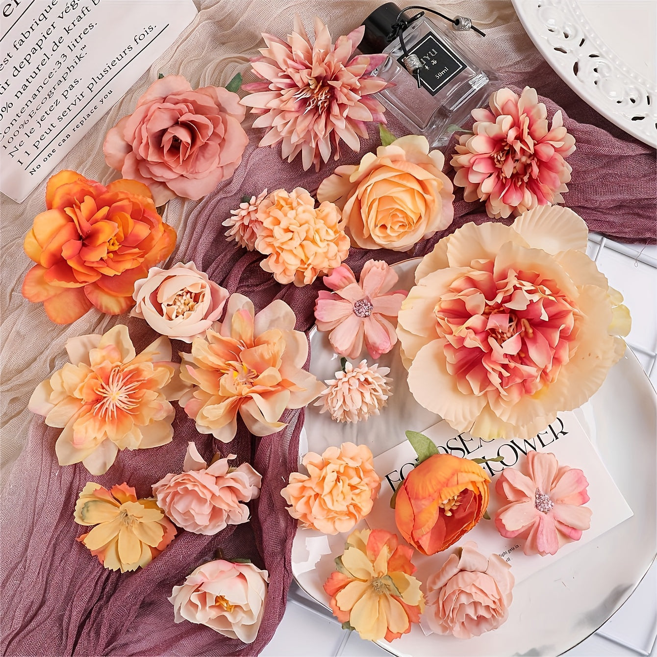 21-piece Silk Daisy Assortment DIY Kit, Ideal for Valentine's Day Decor