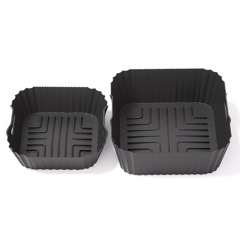 Get two silicone air fryer liners designed for the Ninja Crispi FN101GY. These non-stick liners are reusable and easy to clean, making them perfect air fryer accessories. The set includes a large liner for 4QT air fryers and a small liner for 6 cup