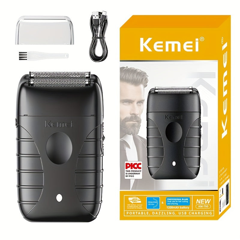 Kemei Professional Electric Hair Clipper Set in Black, Multi-piece, USB Rechargeable, Beard Trimmer, Styling Tools