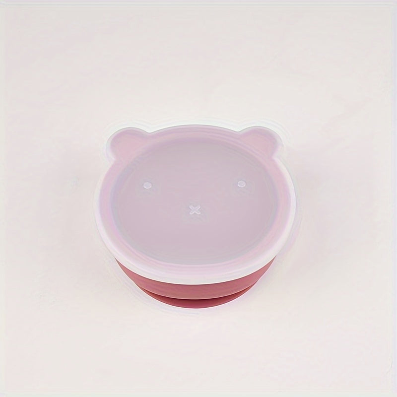 Kids' Feeding Bowl Set - Made of Food Grade Silicone, with Lid and Suction Cup Base, Safe for Microwave & Dishwasher - Great for Independent Eating - Perfect Gift for Christmas, Halloween, Easter