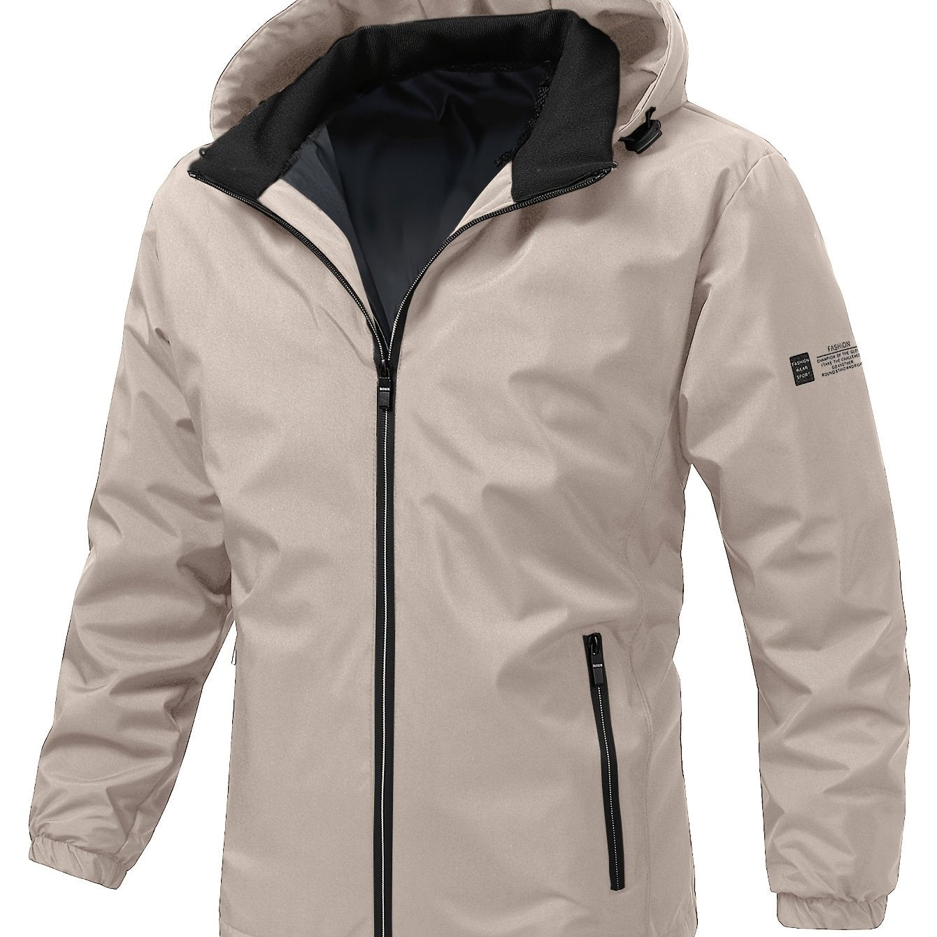 Men's lightweight outdoor windbreaker jacket with hood for spring/autumn wear.