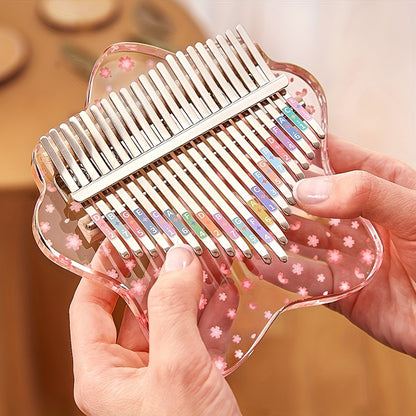 Exquisite 21-note crystal transparent Kalimba thumb piano - ideal gift for birthdays and holidays.