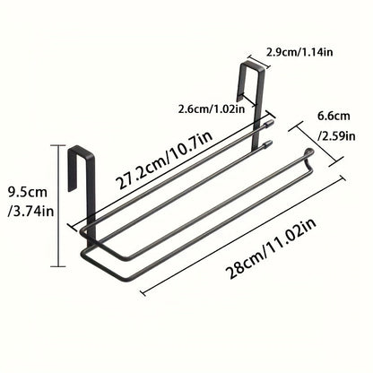 Under Cabinet Stainless Steel Paper Towel Holder for Kitchen, Tissue Roll Dispenser, No-Drill Wall Mount Organizer