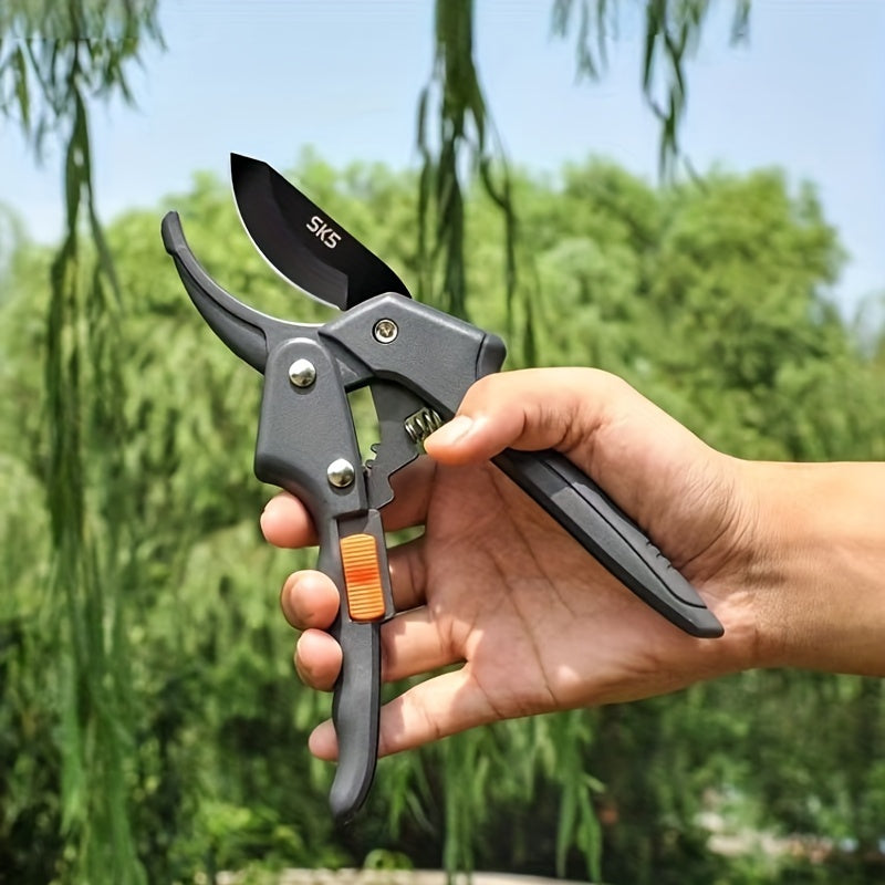 Heavy duty pruning shears designed for weakened hands, including those with arthritis, suitable for both men and women for gardening tasks.