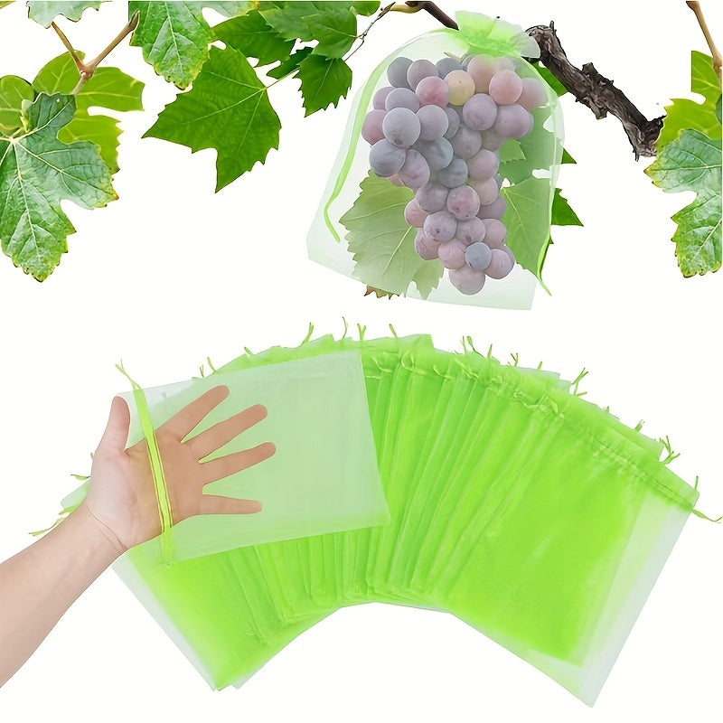 100 Garden Netting Bags: Lightweight, Breathable Protection for Fruits from Birds and Insects