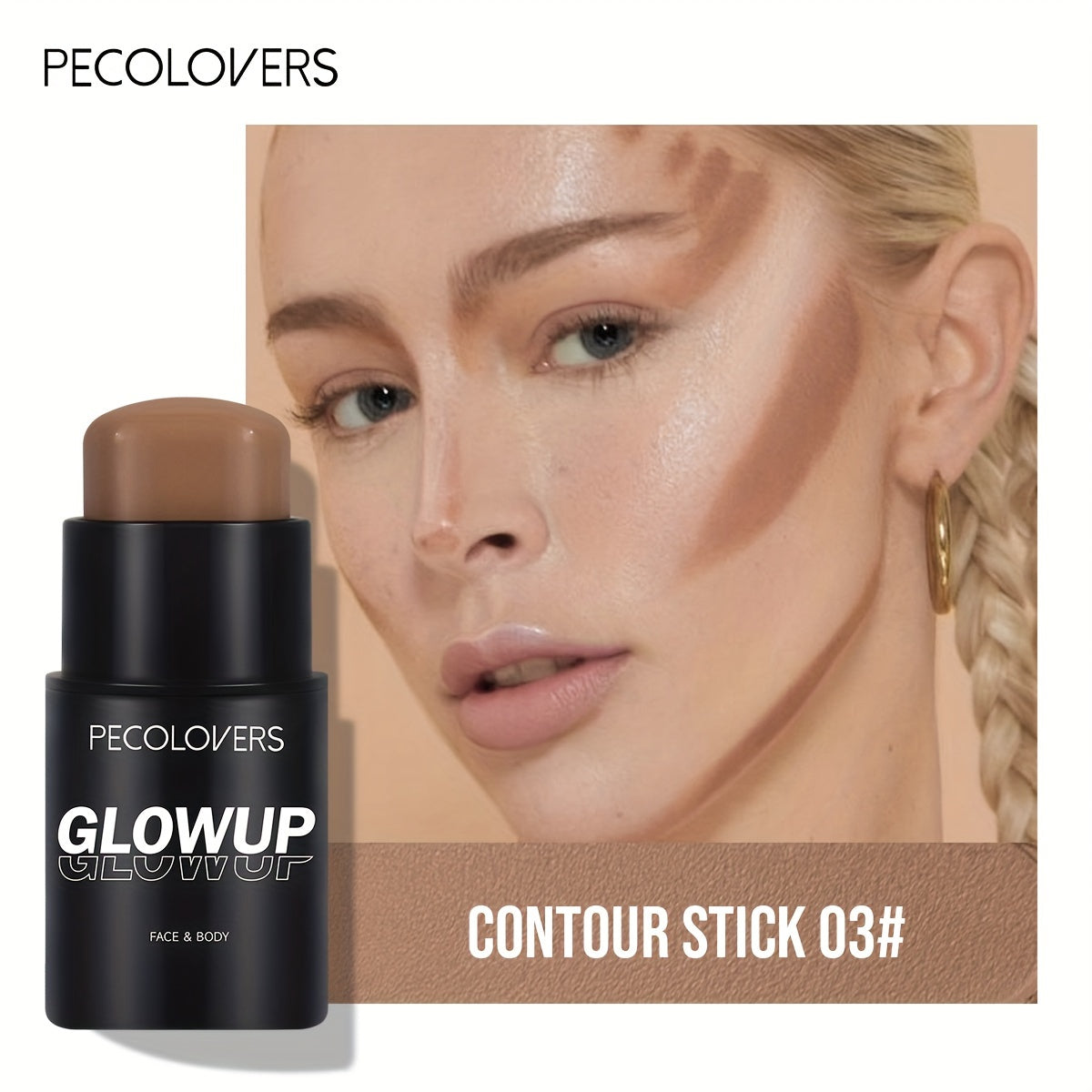 1pc Long-lasting Contouring Stick with Matte Bronzer for Nose and Face Definition, Solid Cream, Travel-Friendly Design