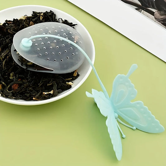 Butterfly-Shaped Silicone Tea Infuser - Perfect for Loose Leaf Tea Lovers! Reusable Filter for Home & Restaurant Use. Great Gift Idea for Tea Enthusiasts, Suitable for Christmas, Halloween, Easter, Hanukkah, and Thanksgiving.