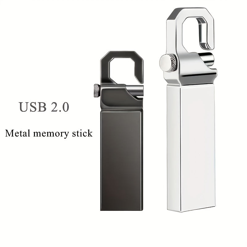 Metal USB flash drive with storage