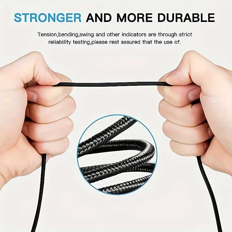 60W USB C to USB C Charging Cable for iPhone 15, Samsung, Xiaomi, Fast Charger, Male to Male Connector, Data Transmission, Nylon, Matte Finish, Round Shape, YHYXUIL Brand