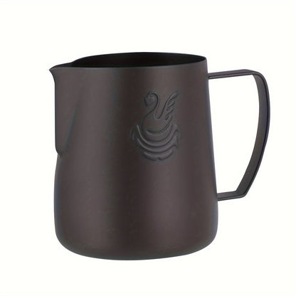 400ml Stainless Steel Milk Frothing Pitcher - Includes Espresso Swan Latte Art Pen with Teflon Coating. Perfect Milk Frothing Cup for Coffee and Barista Cappuccino. Features Extended Groove for Precise Pouring.