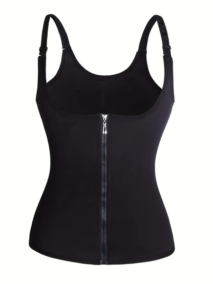 Zipper Shaping Cami Tops for Women's Tummy Control and Waist Training.