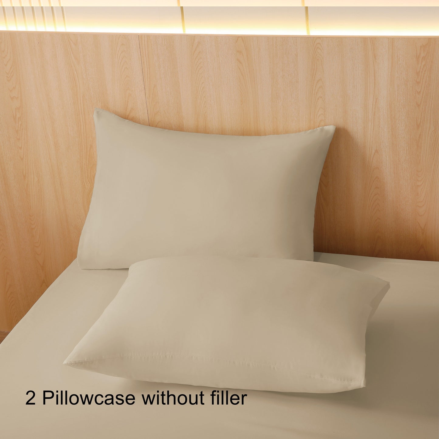 Two pieces of solid color pillowcases made of 90GSM polyester, a must-have for home use. These pillowcases are skin-friendly, comfortable, and have a moderate thickness. They are machine washable and feature a new 2024 style, perfect for all seasons.