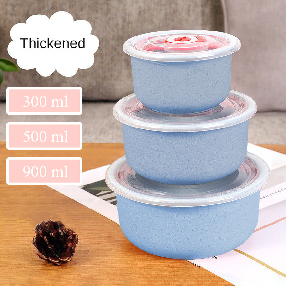 3 Airtight Food Storage Containers in Various Sizes, Perfect for Keeping Food Fresh - Essential for Summer, Lunches, Outdoors, and College Dorms.