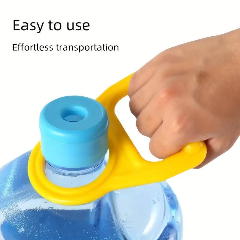 Durable plastic water bottle carrier handle for office, camping, and restaurant use. Ideal for carrying water dispensers with ease.