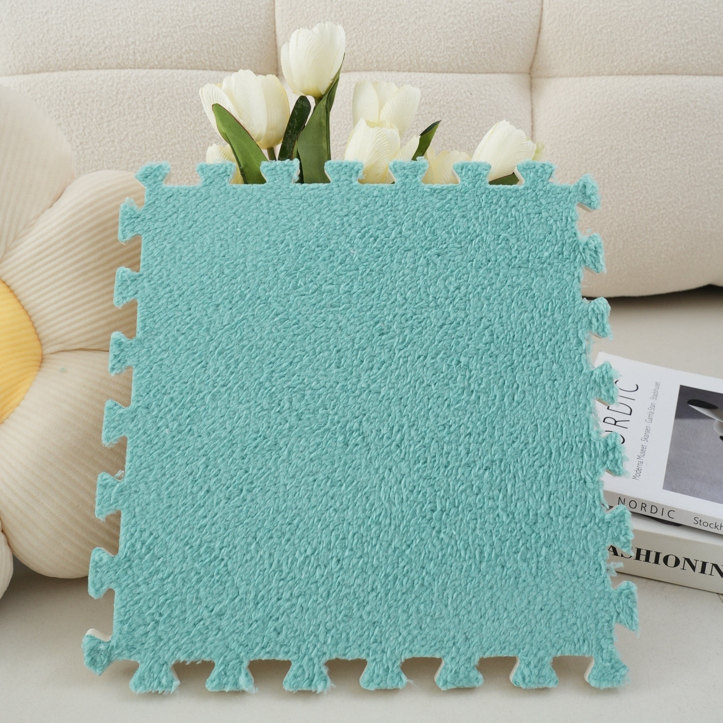 Spliced Carpet for Home Decor: Ideal for Bedrooms, Living Rooms, Balconies, and More! This Washable and Dirt Resistant Mat is Perfect for Large Areas, Entrances, Bay Windows, and Bedside Use.