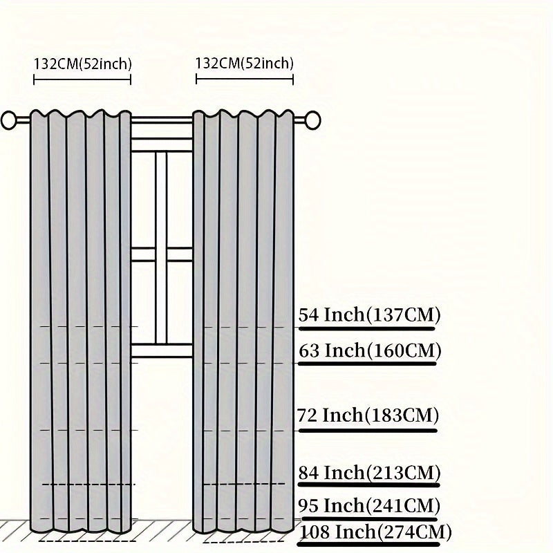 Set of 2 Grommet Top Sheer Curtains Perfect for Living Room, Bedroom, and Kitchen. Made with Soft Sheer Fabric for a Chic Window Treatment and Home Decor.
