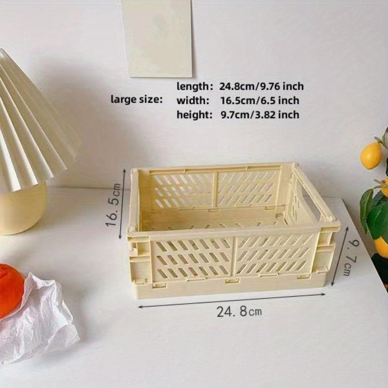 1 Folding Storage Basket for student stationery and small sundries, stackable and collapsible.