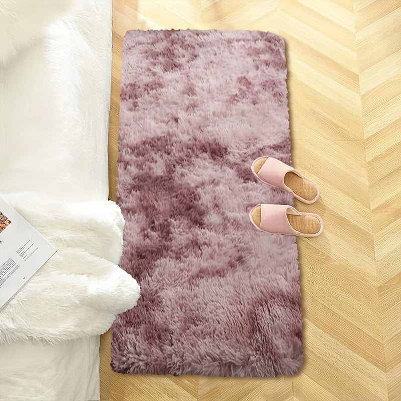 Soft fluffy shag area rug for living room or bedroom. This non-slip, machine washable carpet adds a cute, luxurious touch to your home decor.