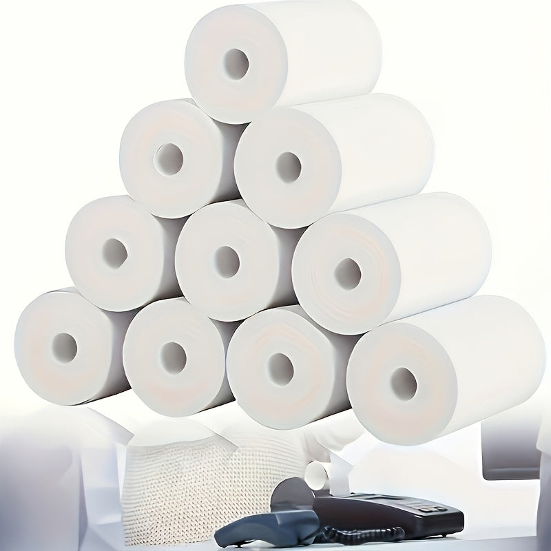 10 rolls of smooth surface 65g thermal printer paper for instant camera photo printing, ink-free and recyclable.