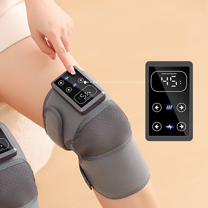 Electric massage knee pads that offer vibration and heating massage in a single package, making them a great gift option for personal use.