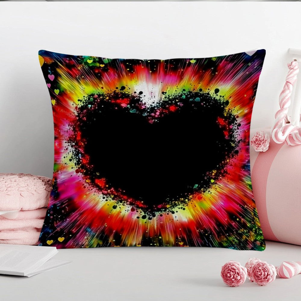 Valentine's Day Flashing Heart Square cushion cover measuring 45.72*45.72cm is the perfect addition to your home decor. This versatile piece can be used to decorate your living room, bedroom, or any other room in your house. It is also a must-have item