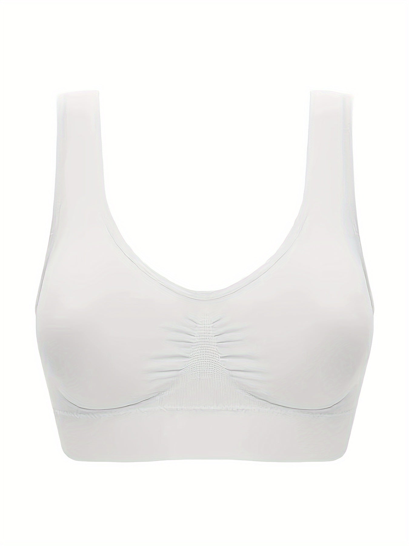 Solid sports bra set of 3 for women, comfortable and breathable, perfect for fitness.