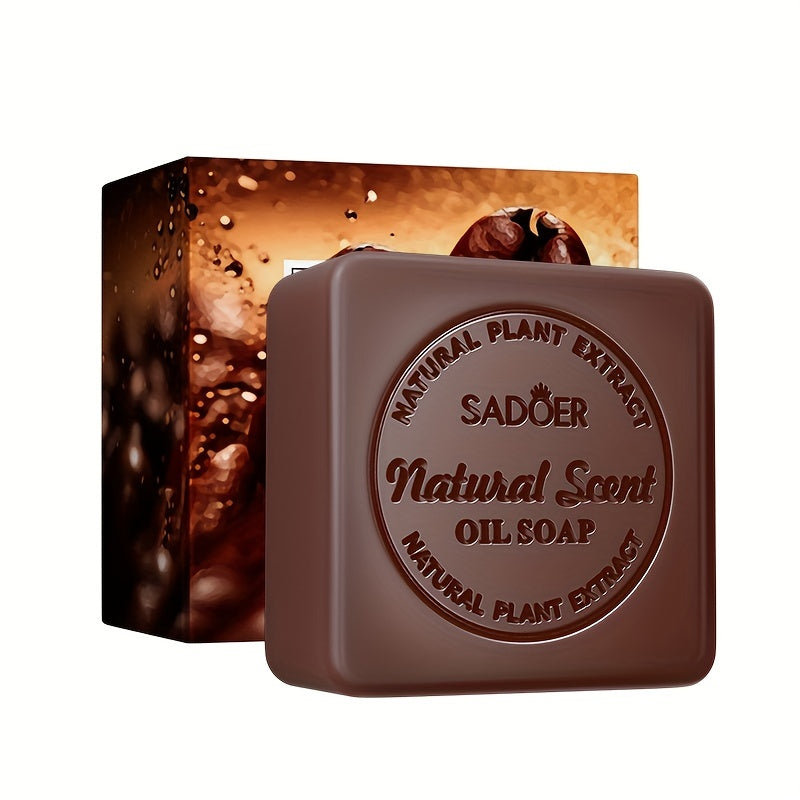 Coffee essential oil soap with exfoliating and moisturizing properties, gentle on sensitive skin