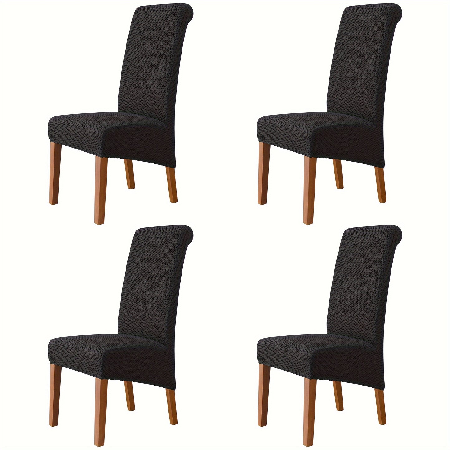 Jacquard high back dining chair slipcovers in sets of 2 or 4 for home or office use.