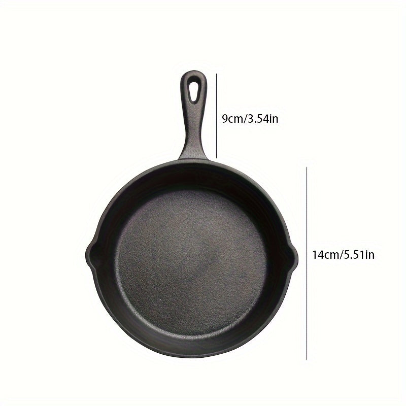 [Highly Rated] Multi-Purpose Cast Iron Skillet with Non-Stick Surface, Perfect for Cooking Steaks and Eggs on Gas or Induction Cooktops, Ideal for Outdoor Camping and Travel - Offered in 12.7cm, 15.24cm, and 17.78cm Variants