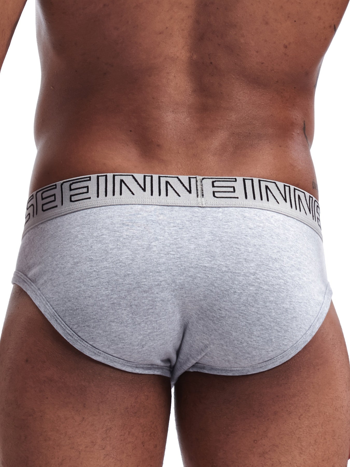 Men's trendy underwear, cotton breathable comfy briefs, low waist sexy underpants.