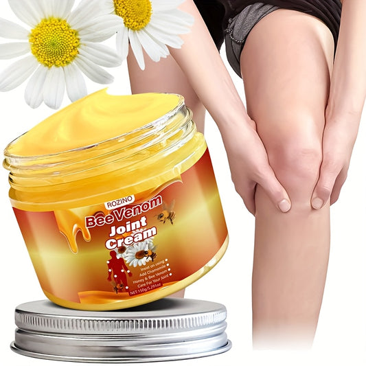 ROZINO Bee Venom Joint Massage Cream - 150g | Hydrating & Firming with Chamomile, Sunflower Oil & Aloe Essence | Fast Absorption for Soft, Radiant Skin | Hypoallergenic.