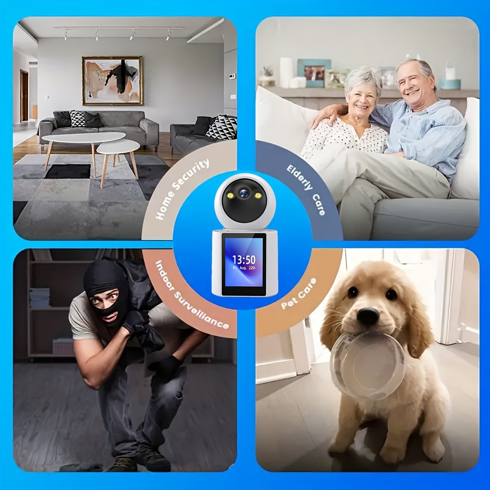 Get the 1 PCYIIYRY indoor intelligent security camera with improved night vision, wireless WIFI connectivity, intelligent IP monitoring, home security features, two-way audio, and baby monitoring capabilities. SD card not included and must be purchased