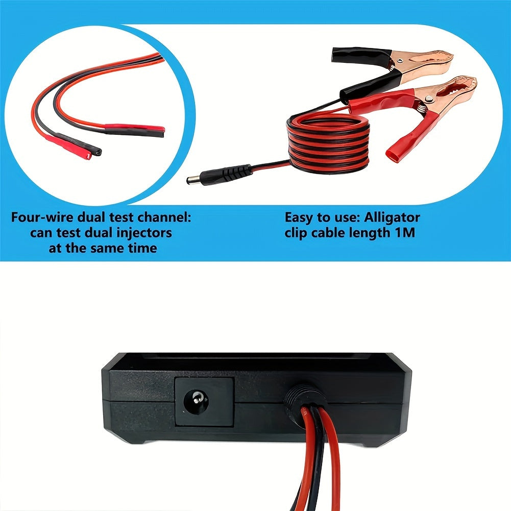 New upgraded injector tester simultaneously tests both injectors with 8 pulse power drive mode using new red rod.