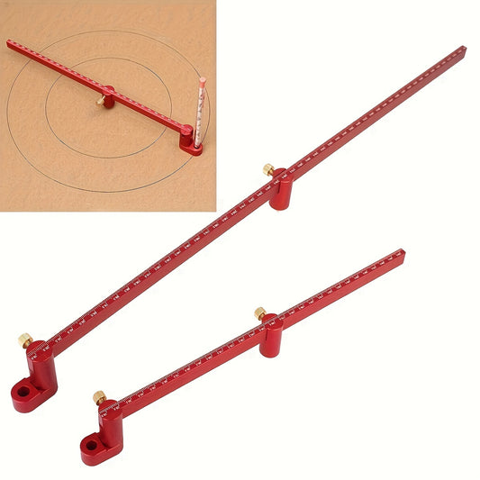 Woodworking scribing gauge with center finder, lengthening aluminum alloy circle ruler, and compass for woodturners.