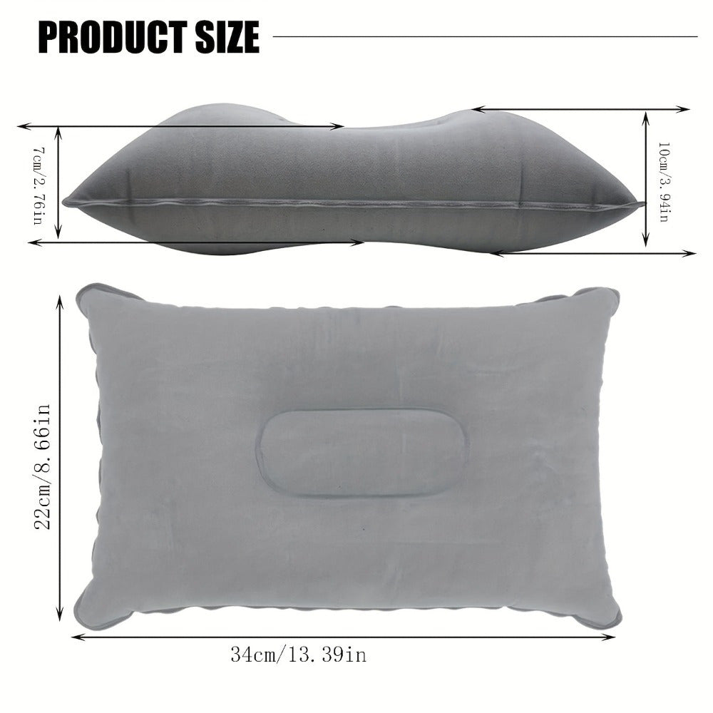 These two soft square inflatable cushions are perfect for outdoor use, making them convenient for travel. They can be used as travel-friendly pillows or camping mats, providing plush comfort wherever you go. Ideal for offices, vehicles, camping, hiking