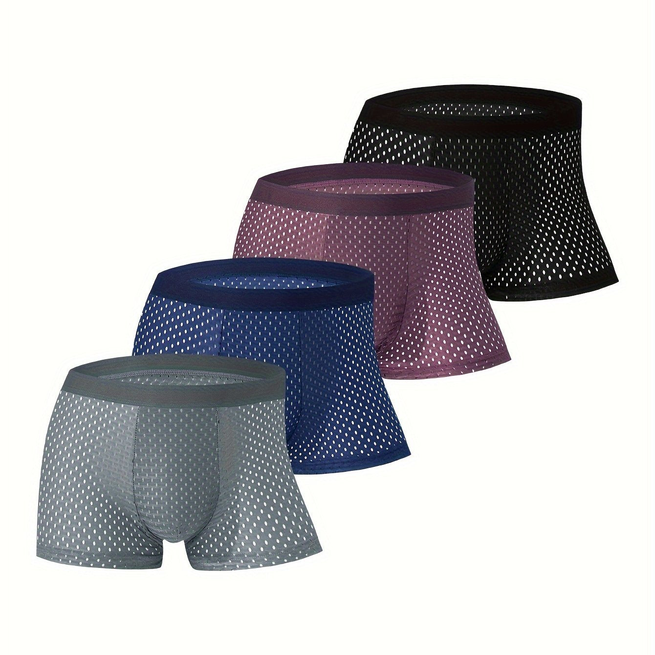 Men's breathable mesh boxer briefs, 4pcs.