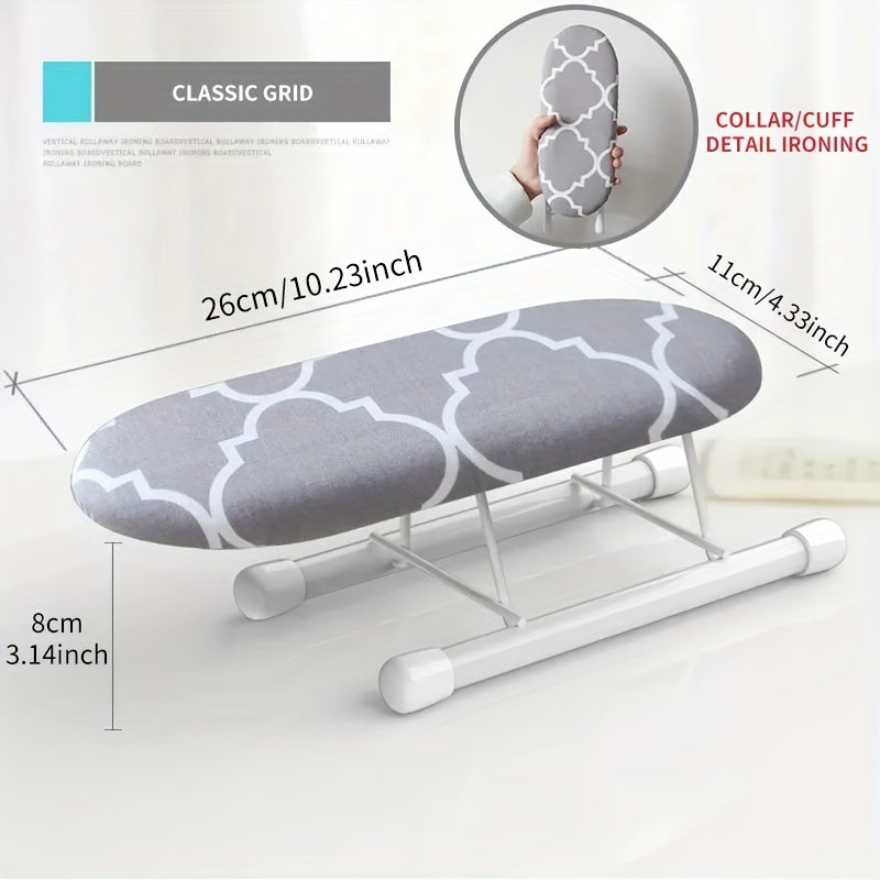 Durable Plastic/Iron Compact Mini Ironing Board Ideal for Collars and Cuffs - Perfect for Home Use