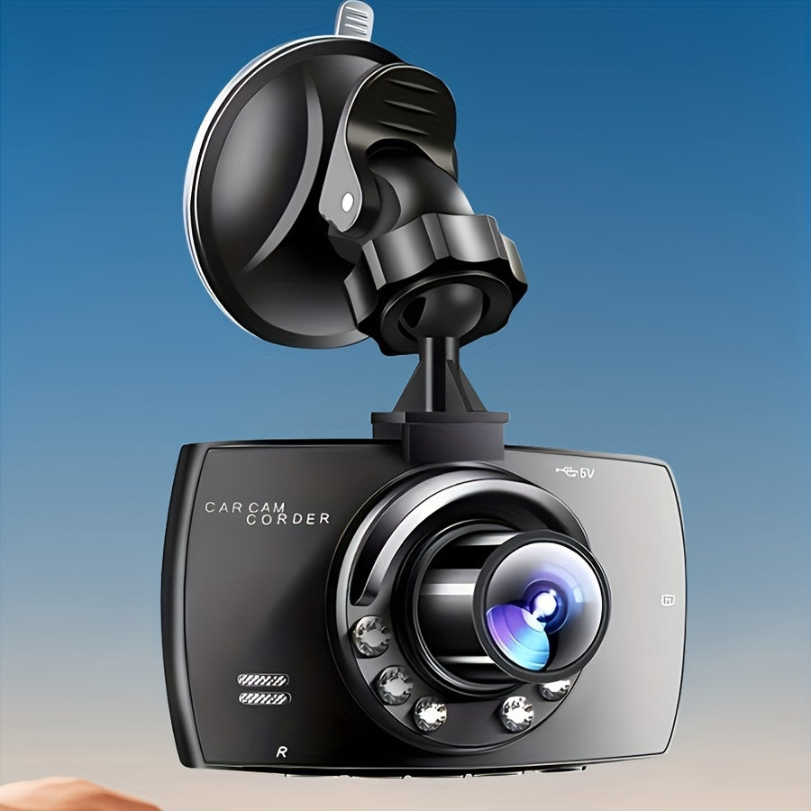 720P HD Car Dash Cam with 6.1cm IPS Display, Wide Angle, HDR, Anti-Shake Recording, One-Button Photo, Infrared Night Vision - Perfect for Cars