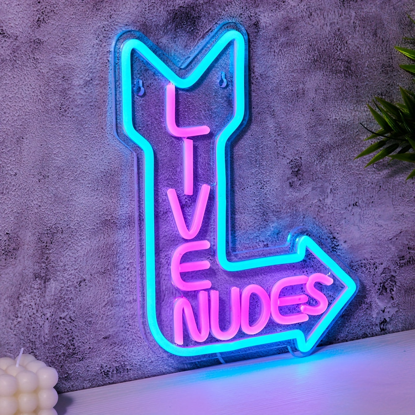 Live nudes LED neon lights for party, powered by USB