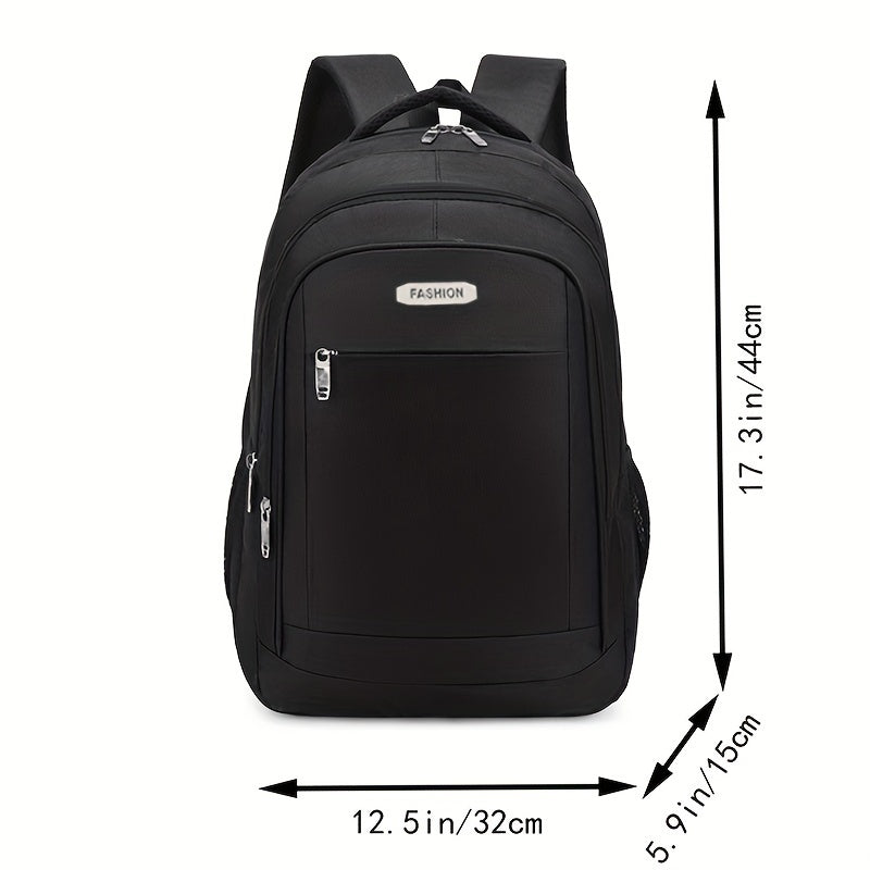 Large capacity waterproof travel backpack suitable for outdoor hiking and short trips, featuring random zipper direction and pull head style.