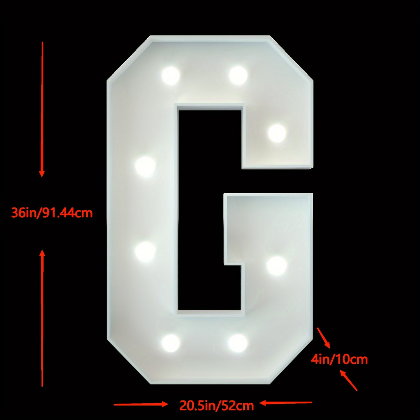 91.44cm Marquee Light Up Letters A-Z for Party, Wedding, and Birthday Decor