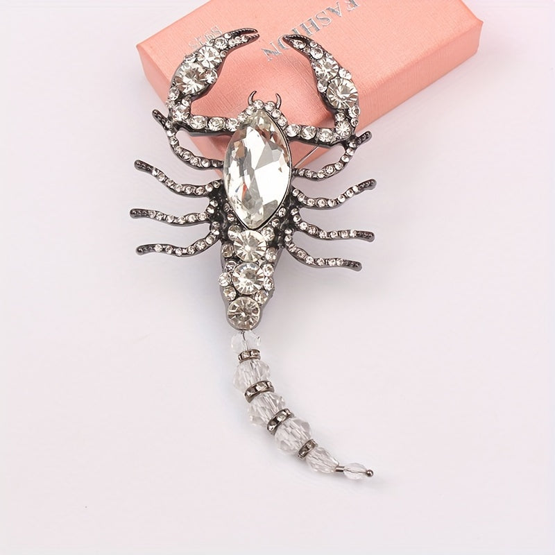 Retro Rhinestone Scorpion Brooch Pin - Stylishly Unique Accessory for Outerwear and Personalized Fashion on Amazon