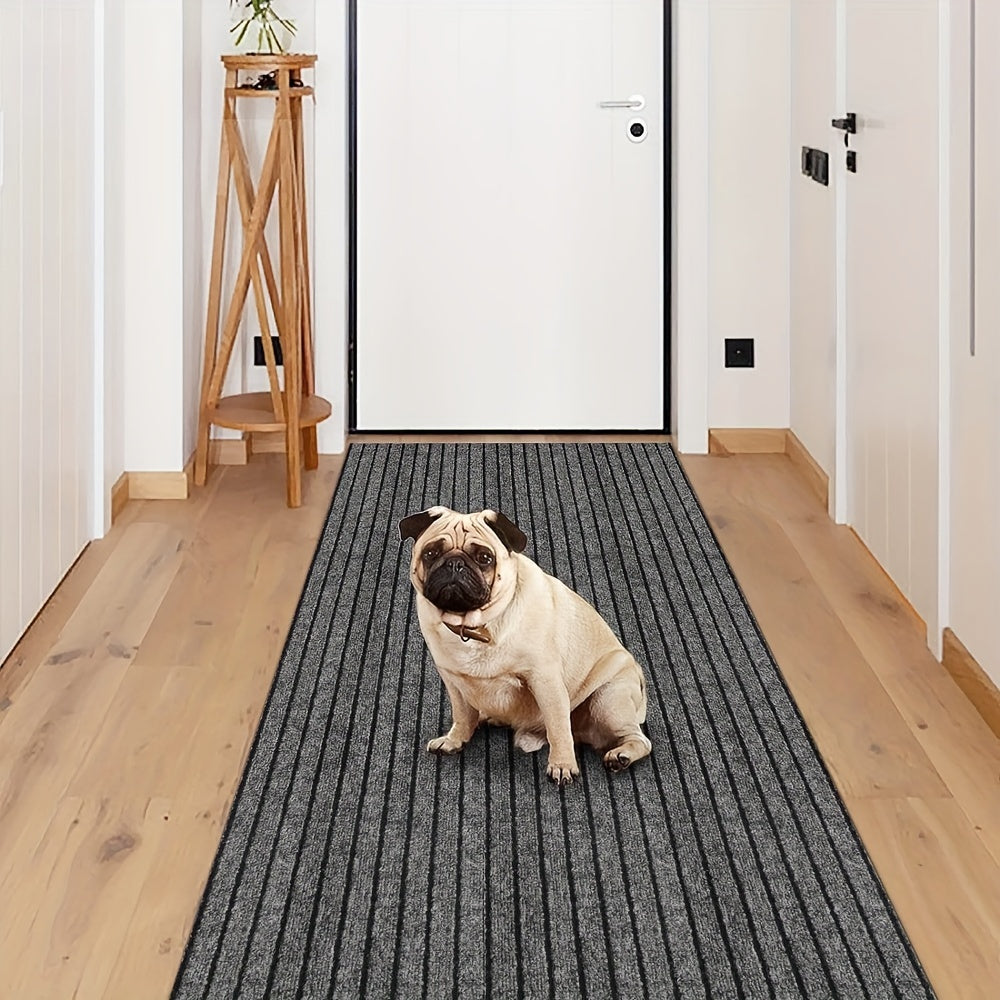 Non-slip laundry room carpet with rubber backing, washable indoor/outdoor runner carpet (1800G/㎡), ideal for entryways and balconies.