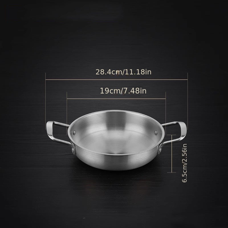 Multipurpose Stainless Steel Cooking Pot for Ramen - Ideal for Making Soup, Curry, Pasta, and Stew | Suitable for Use with Induction Cooktops