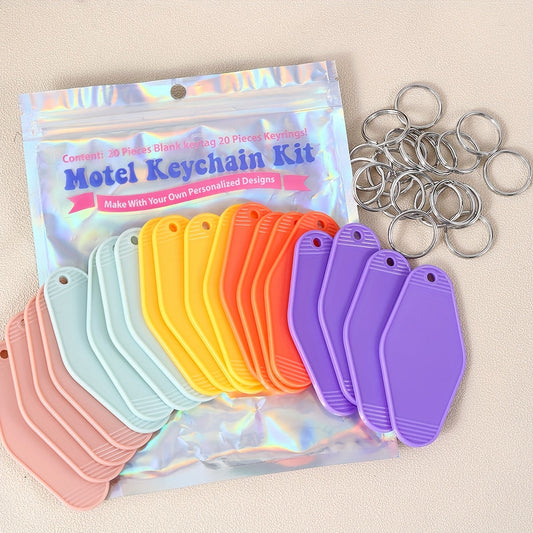 ABS Keychains in Sets of 6, 12, 15, and 20 - Perfect for Personalizing Hotel Room Keys, Luggage Tags, and Backpacks While Traveling