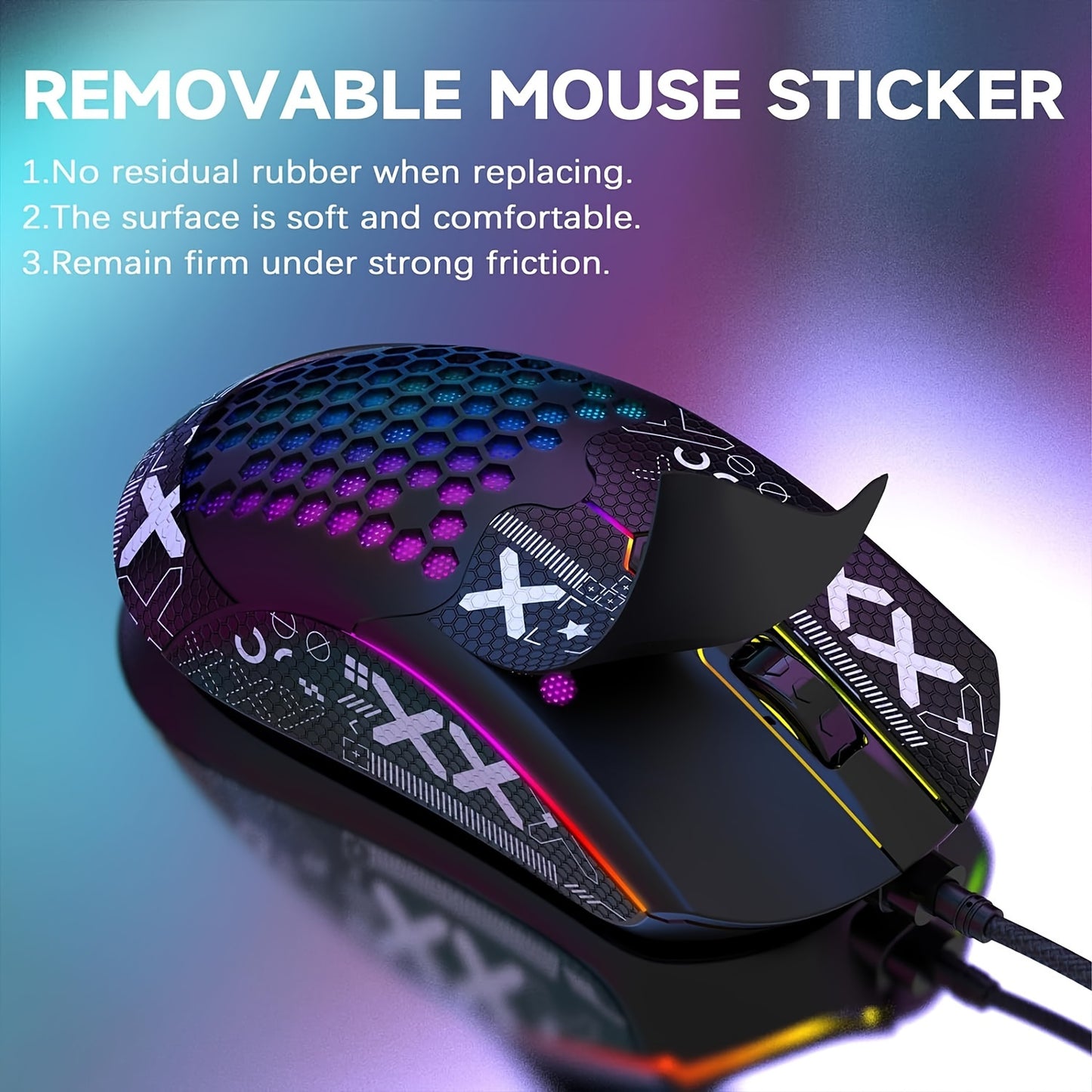 M5 Gaming Mouse with 65G Lightweight Honeycomb Housing, Ultraweave Cable, 26 RGB Backlighting, and Pixart 3325 12000 DPI Optical Sensor.