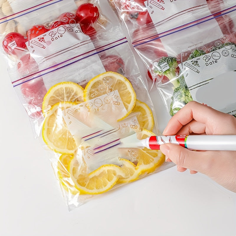 Reusable double-layer seal bags in a pack of 30, made of thick, food-grade plastic to keep your food fresh and suitable for freezing. Ideal for storing fruits, vegetables, and meats in the kitchen, these transparent bags are essential for sealing and