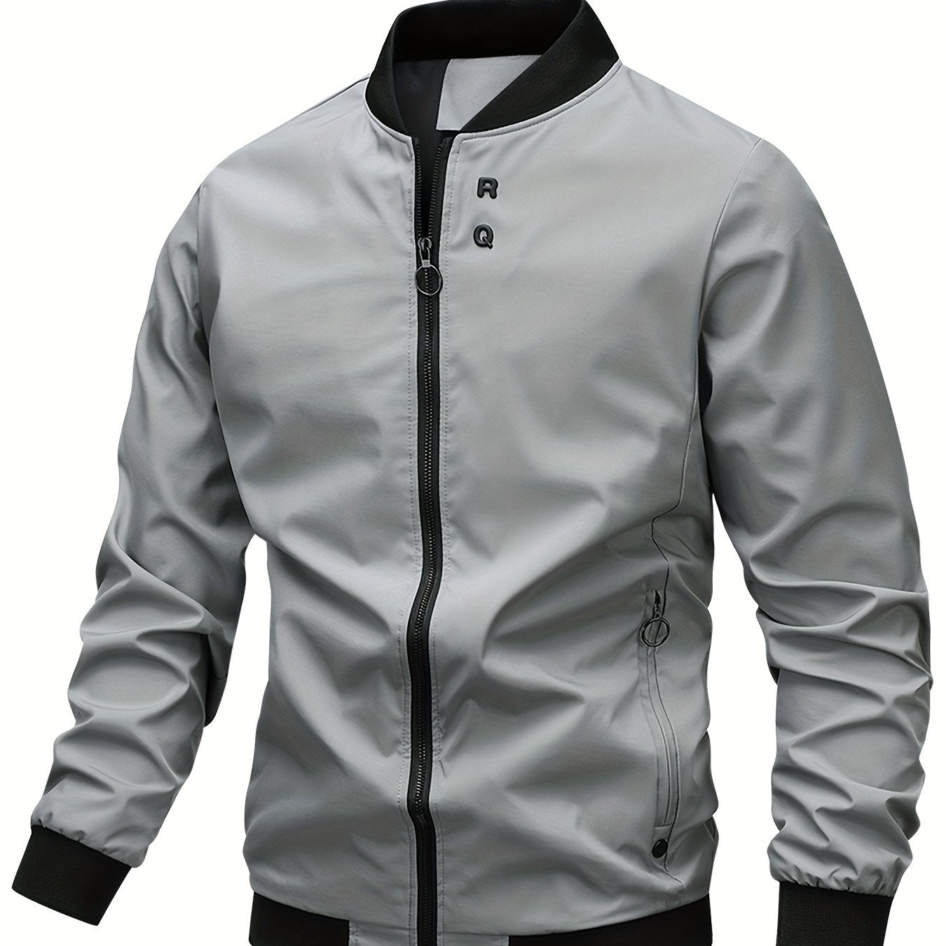 Classic Lightweight Windbreaker Jacket with Zipper Pocket