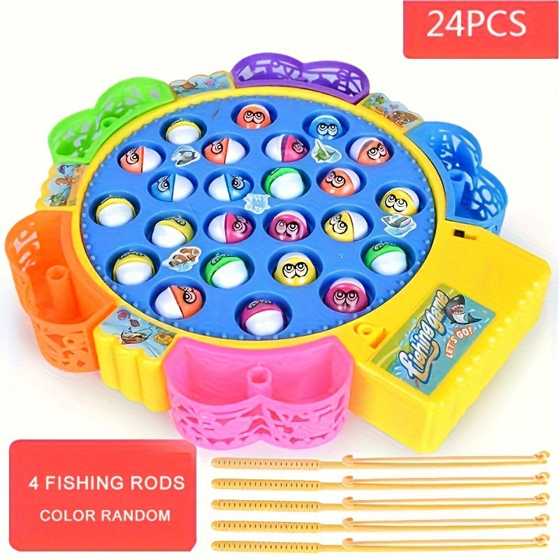 15/24/45pcs Electric Fishing Toys, suitable for boys and girls, educational and fun gifts for New Year, birthday, or Thanksgiving.