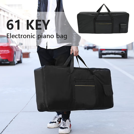 61 Keys instrument bag with carrying handle, made of Oxford cloth, waterproof and anti-shock. Suitable for piano storage and travel.